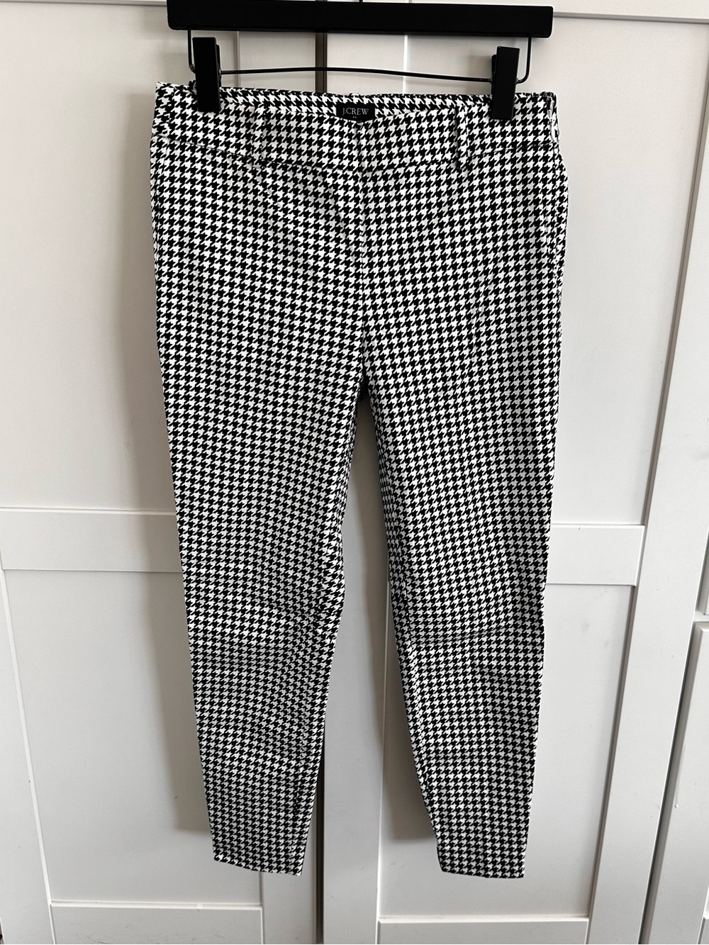 J.Crew Winnie Pant Size 4 Black White Houndstooth Cropped Ankle Pants